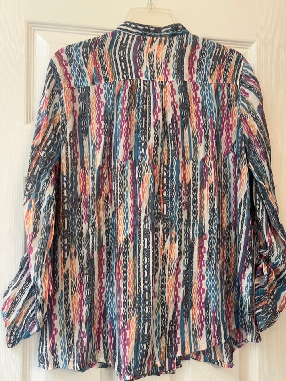 Ruby Rd. Multicolor Striped Button-Down Blouse - Picture 3 of 5